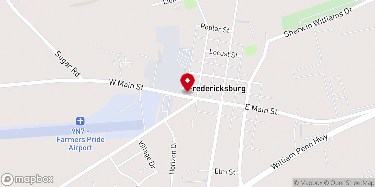 Map showing location of Family Harvest Mennonite Church