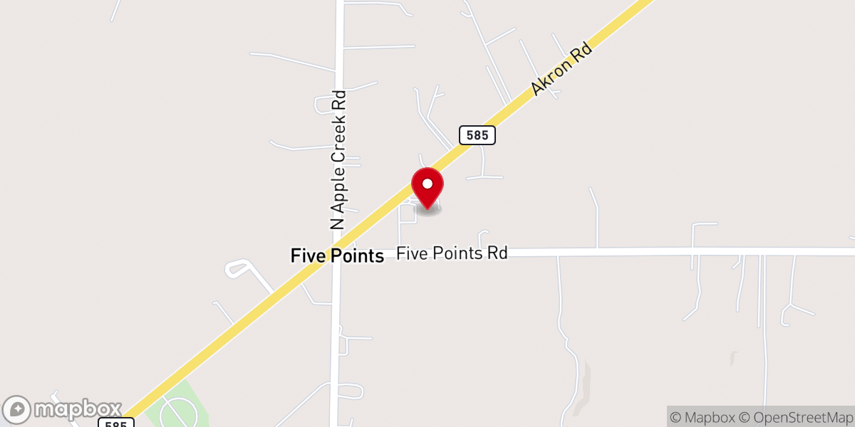 Map showing location of Smithville Mennonite Church