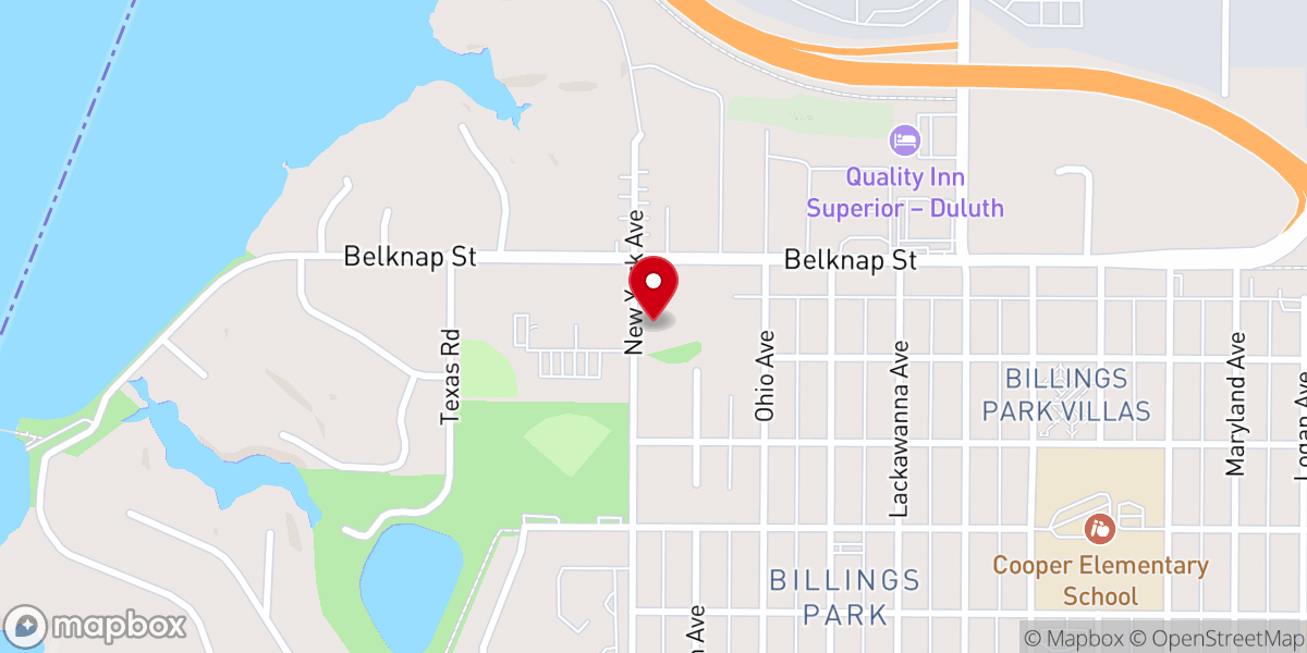 Map showing location of St. Alban's Episcopal Church