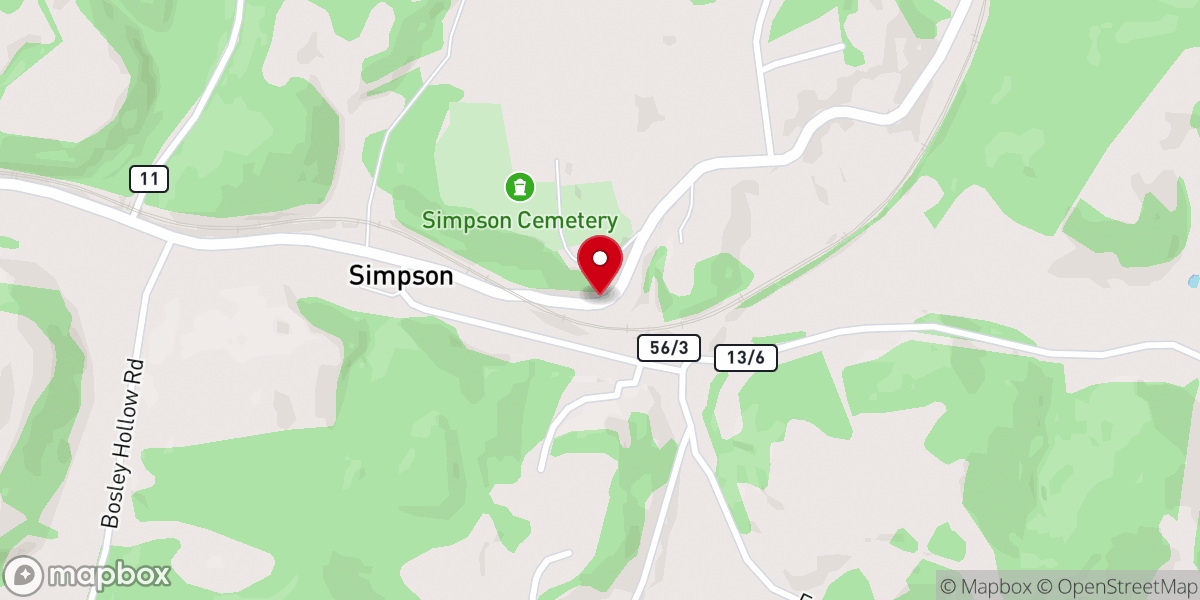 Map showing location of Simpson Evans Chapel United