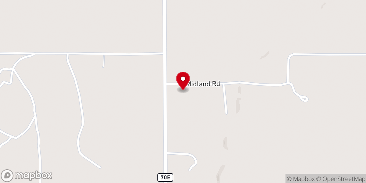 Map showing location of Midland Church
