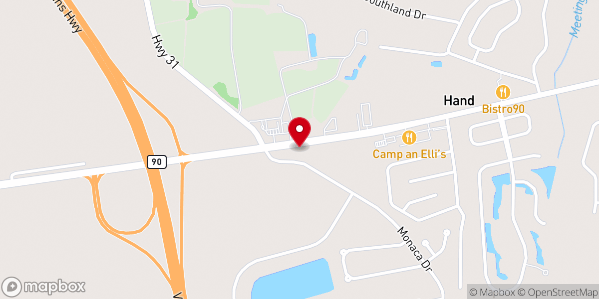 Map showing location of United Missionary Baptist Church