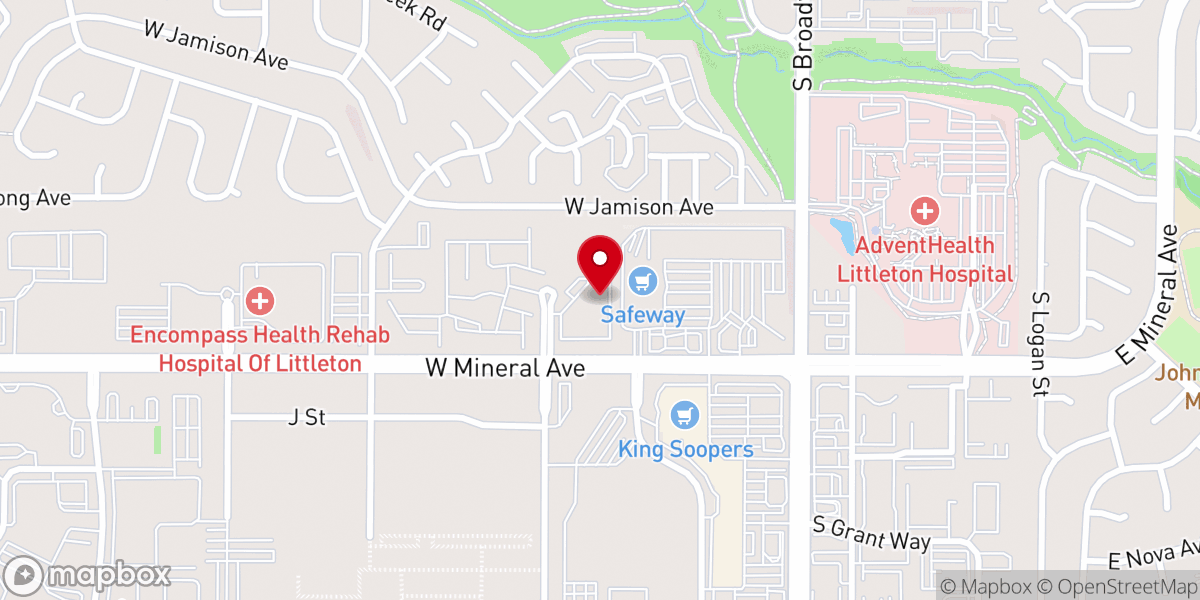 Map showing location of Centennial Covenant Church