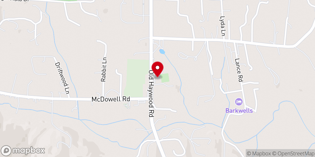 Map showing location of Fanning Chapel