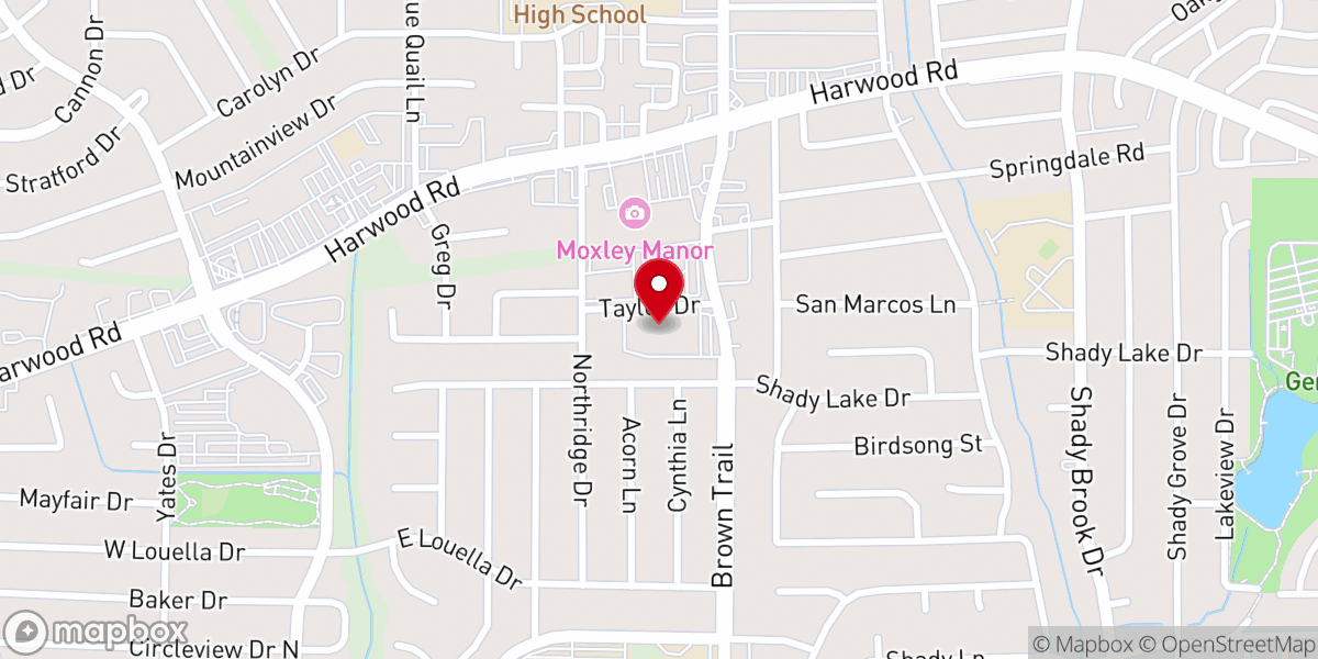 Map showing location of Brown Trail School of Preaching