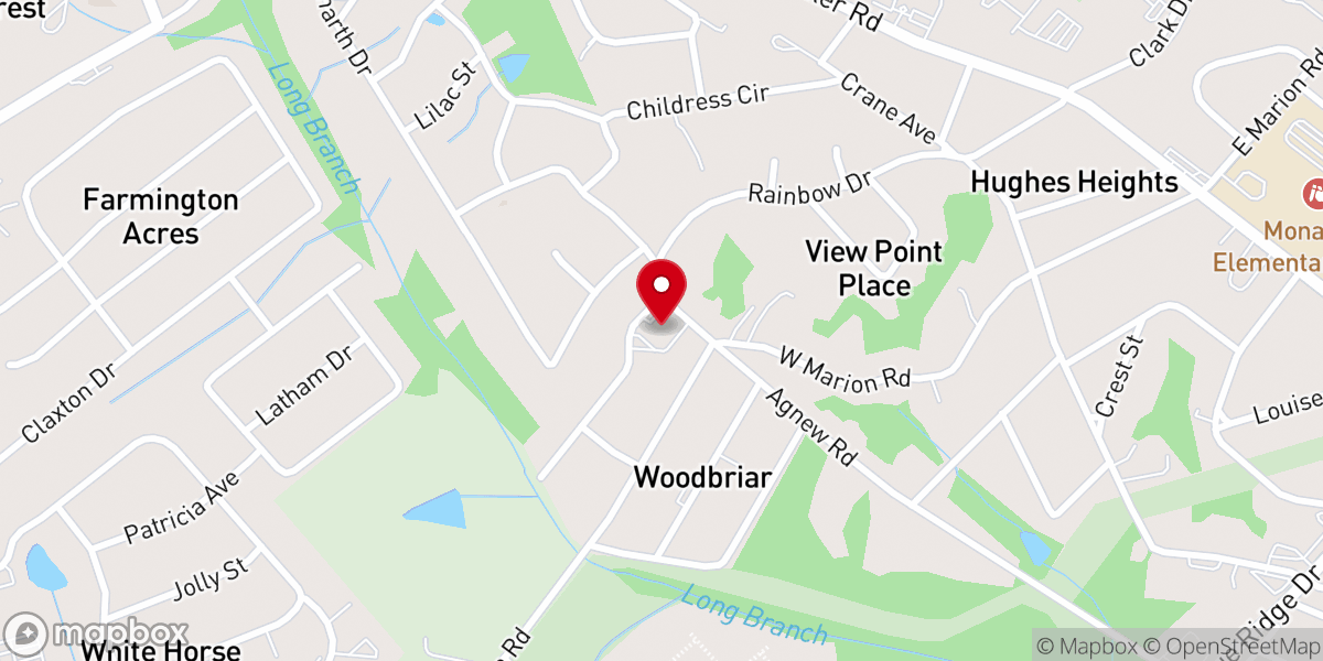 Map showing location of Agnew Road Baptist Church