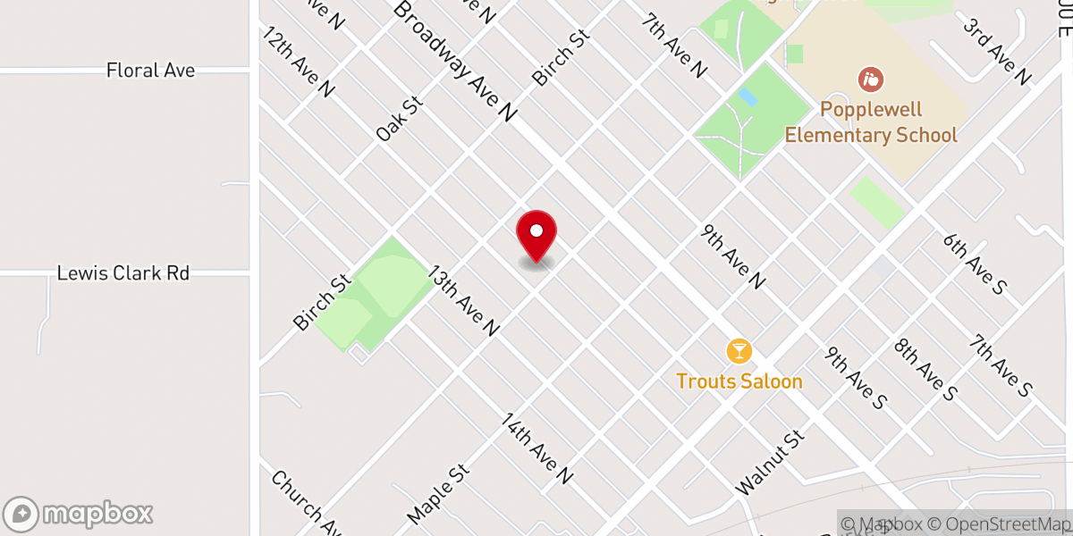Map showing location of St Johns Lutheran Church