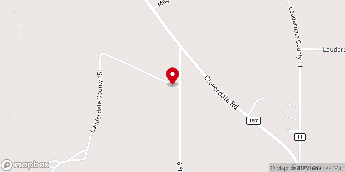 Map showing location of Pisgah First Methodist Church