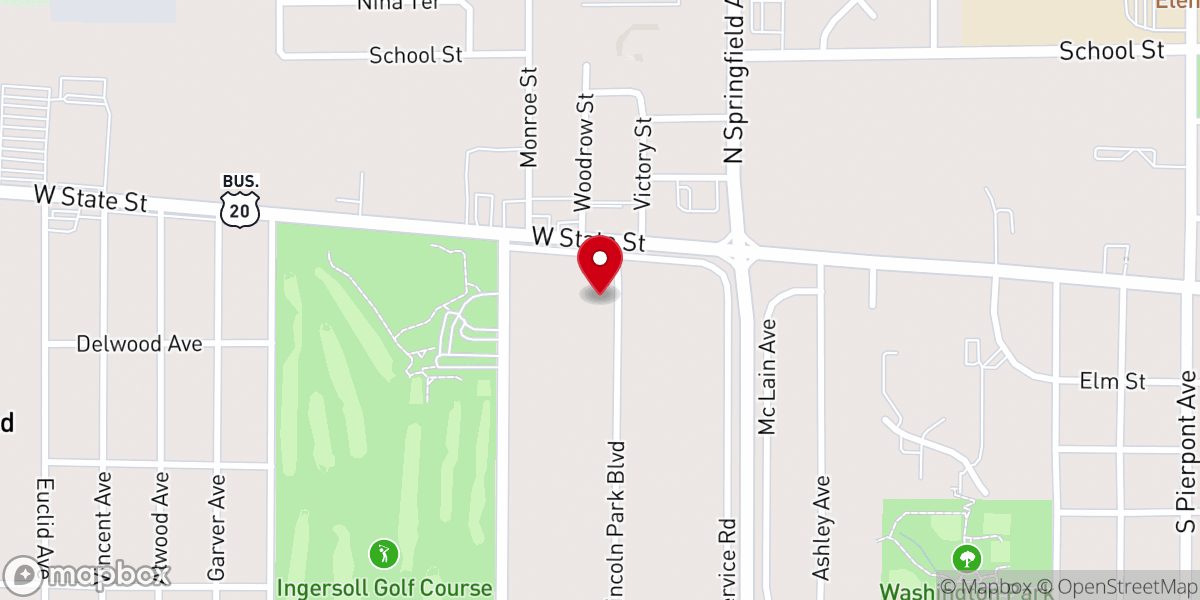 Map showing location of Progressive Missionary Baptist Church