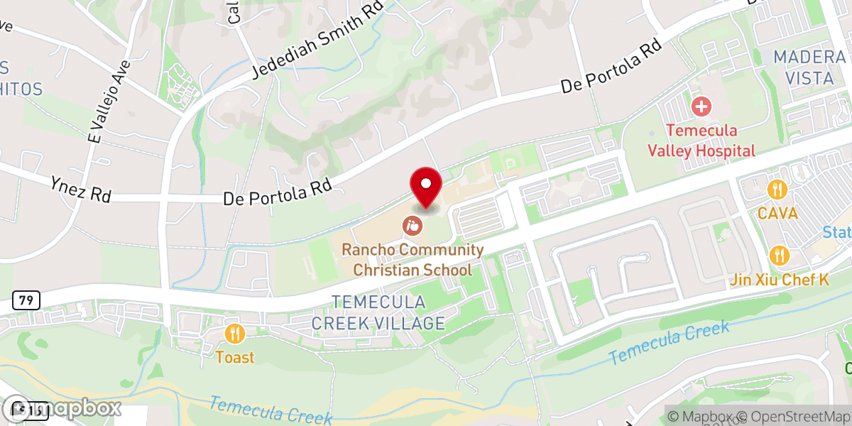 Map showing location of Rancho Church