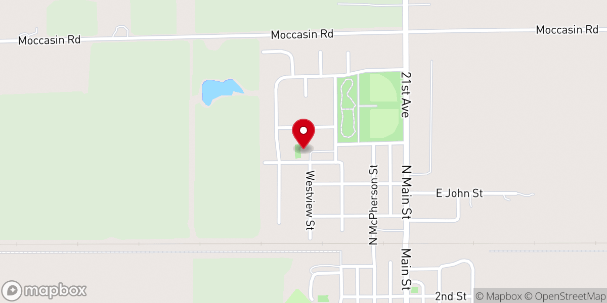 Map showing location of Galva Christian Church
