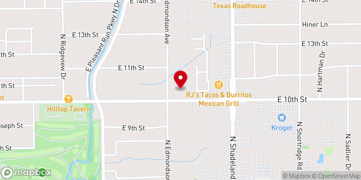 Map showing location of Gethsemane Lutheran Church