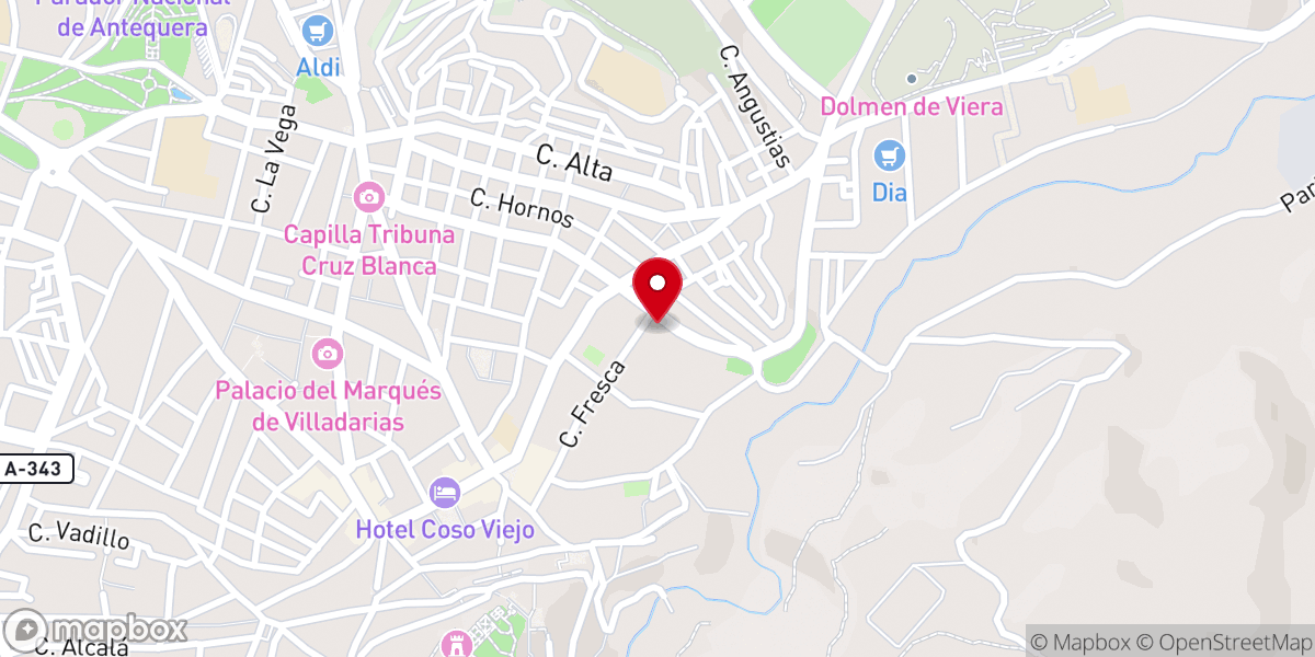 Map showing location of Convento de Belén