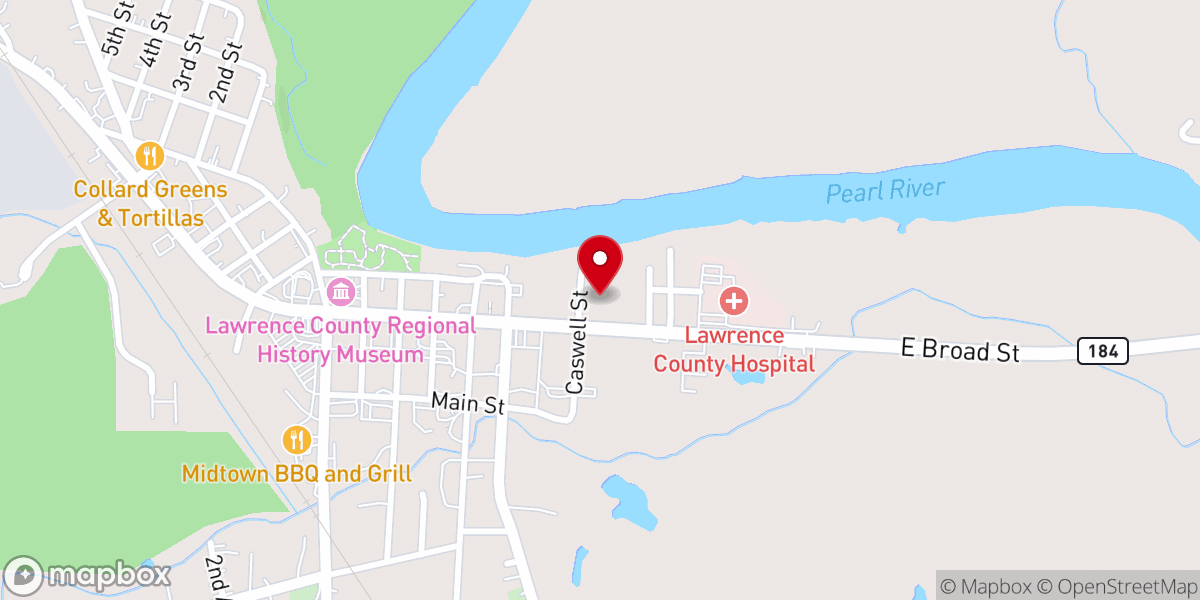 Map showing location of Longino House