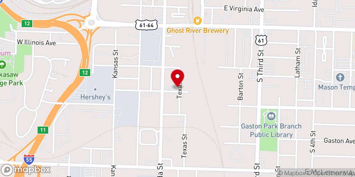 Map showing location of Greater Mount Pleasant Missionary Baptist Church
