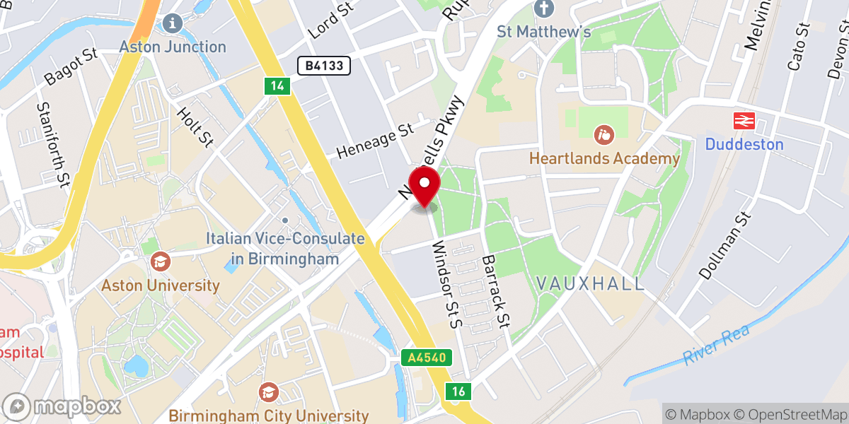 Map showing location of Christ Revelation Church Birmingham