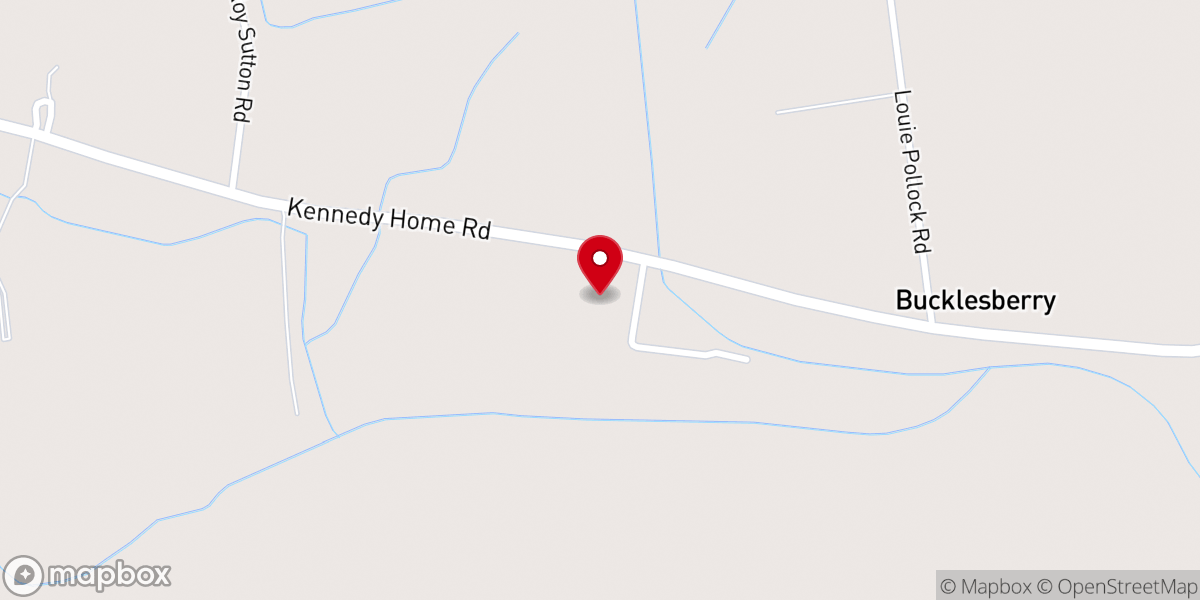 Map showing location of Holly Grove Church