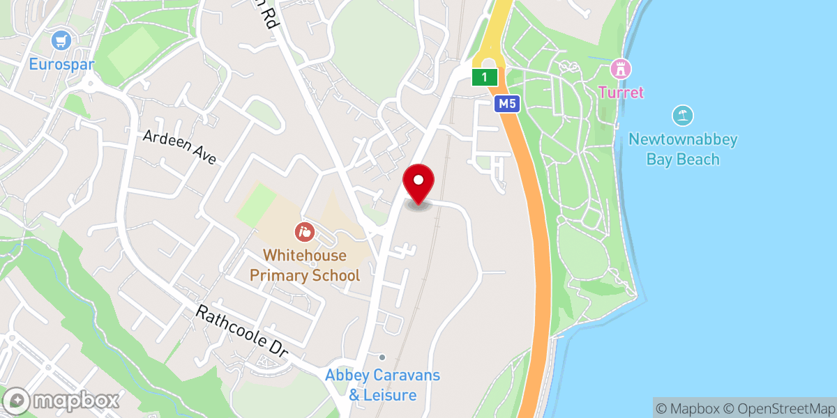 Map showing location of St Mary Star of the Sea Church