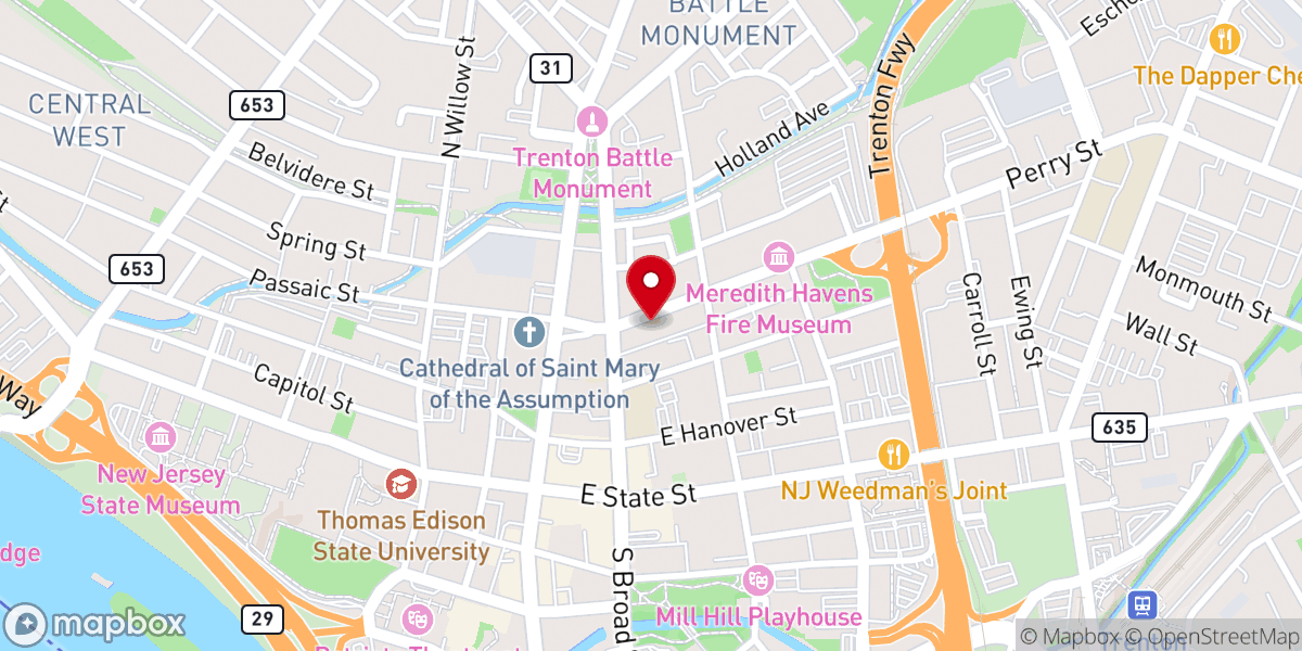 Map showing location of Friendship Baptist Church