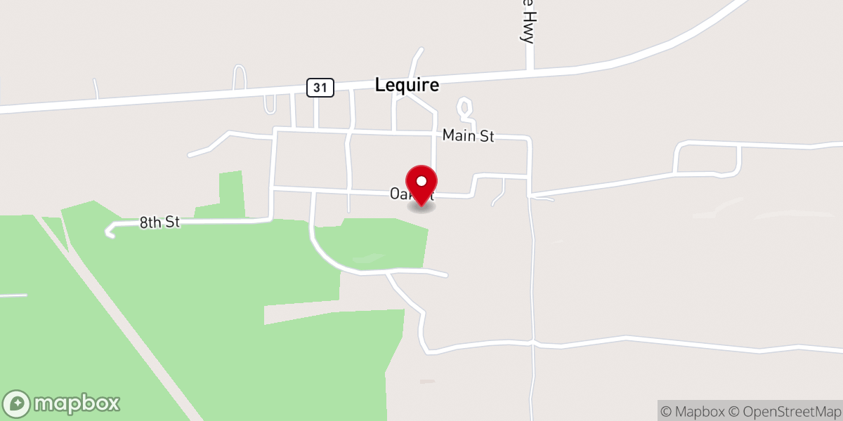 Map showing location of Faith Baptist Church