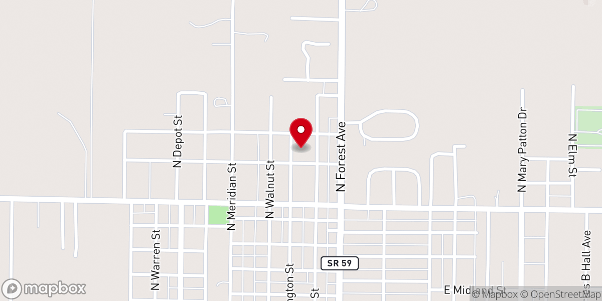 Map showing location of Trinity Baptist Church