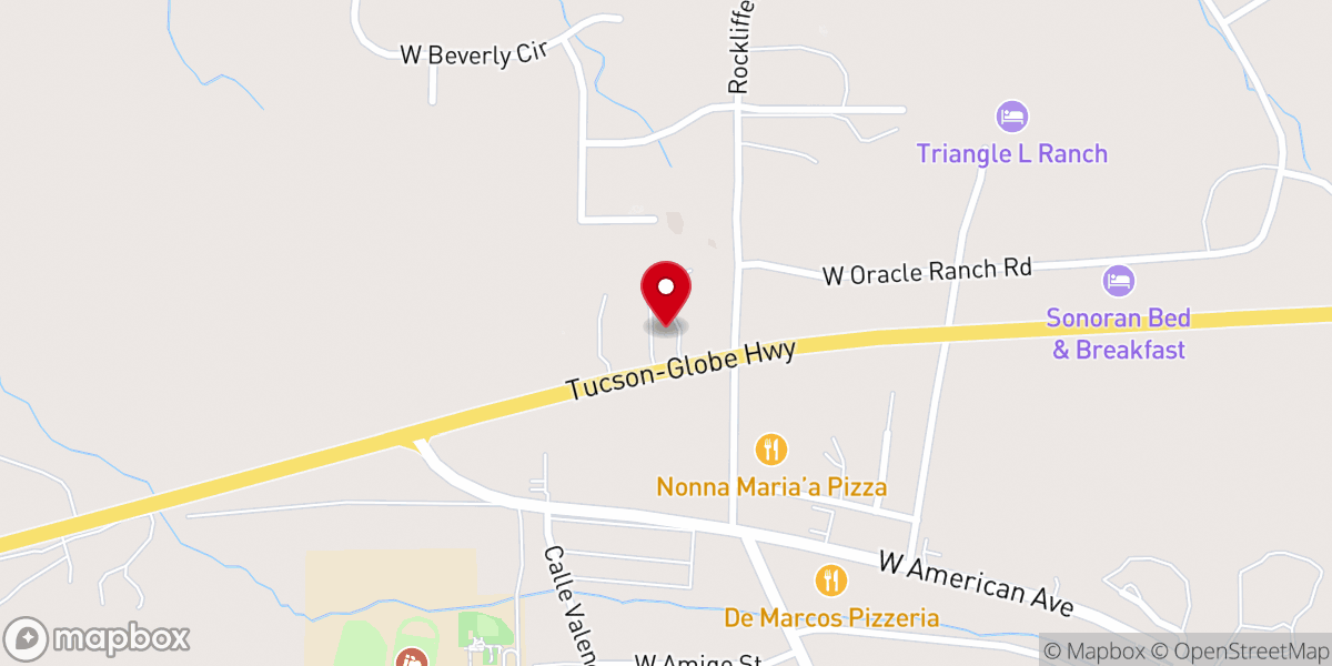 Map showing location of Oracle Seventh-day Adventist Church