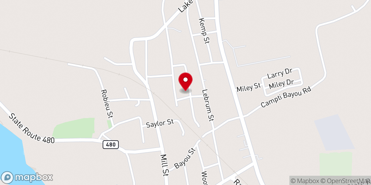Map showing location of Liberty Chapel Church of God
