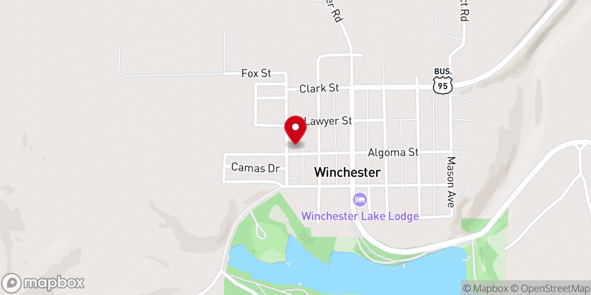 Map showing location of Winchester Community Church