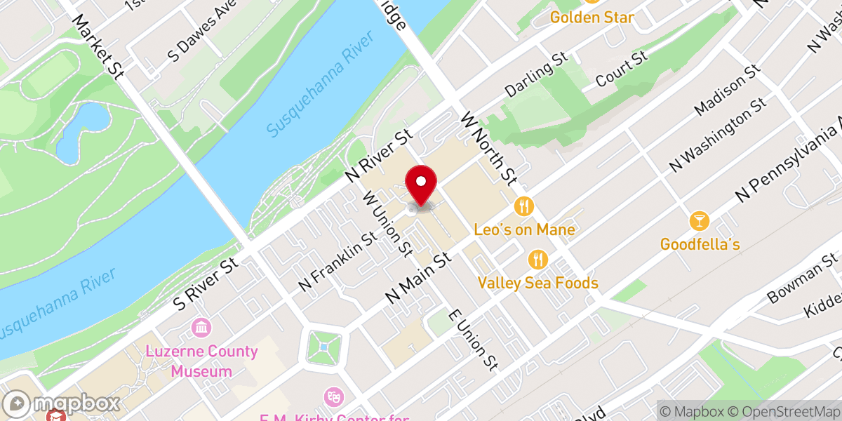 Map showing location of Holy Cross Hall