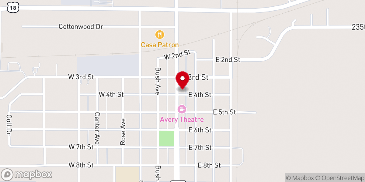 Map showing location of Youth for Christ