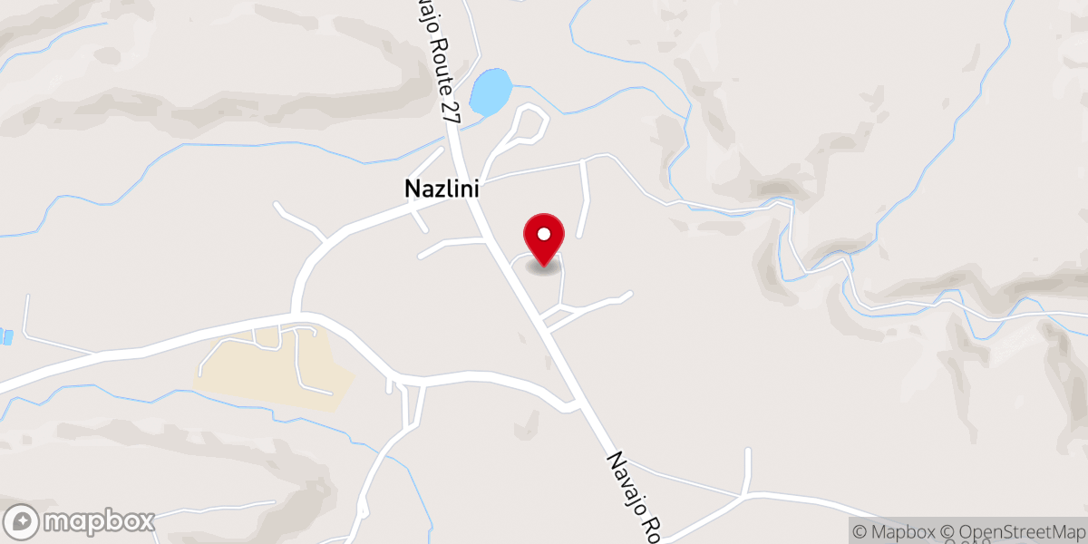 Map showing location of Nazlini Chapter House
