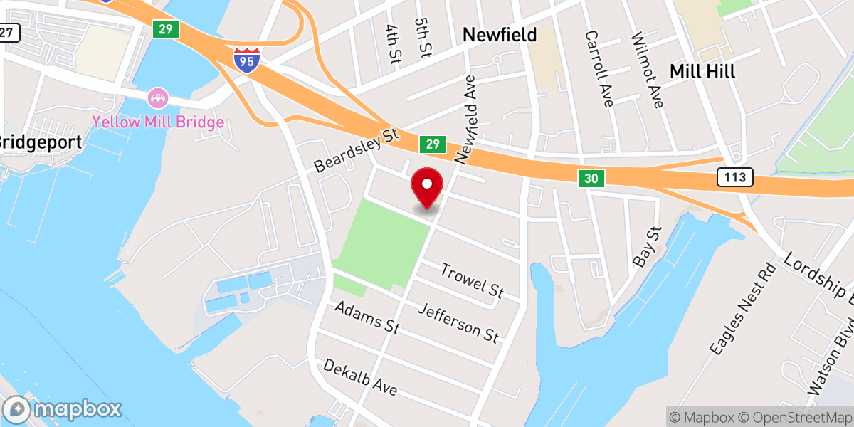 Map showing location of St Mark's Episcopal Church