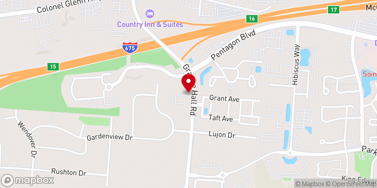 Map showing location of Beavercreek Church of God
