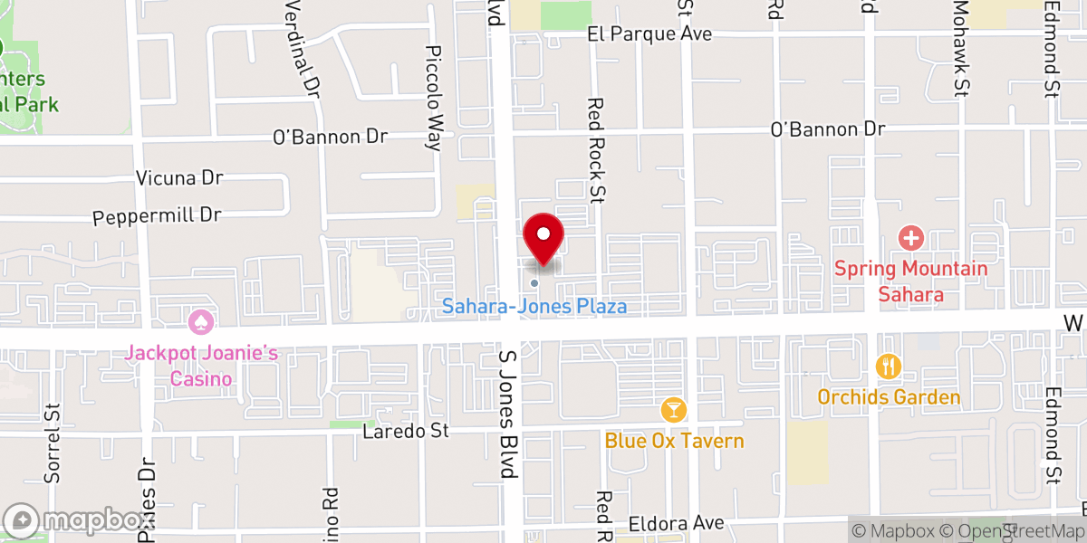 Map showing location of Alcance Victoria / Victory Outreach West Las Vegas