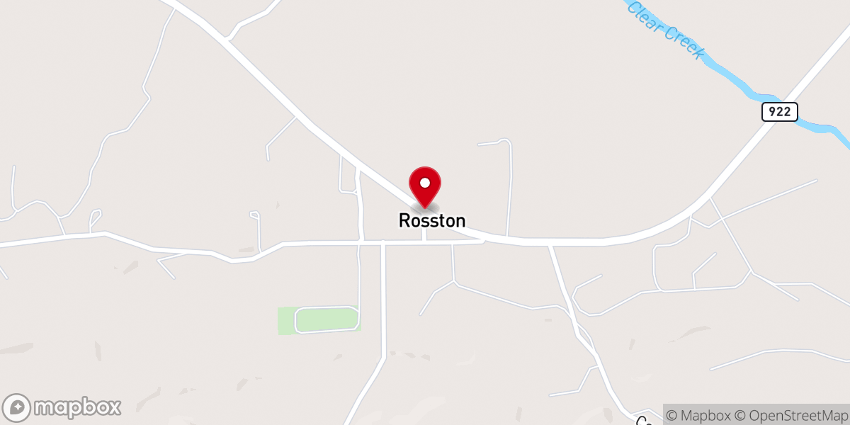 Map showing location of Rosston