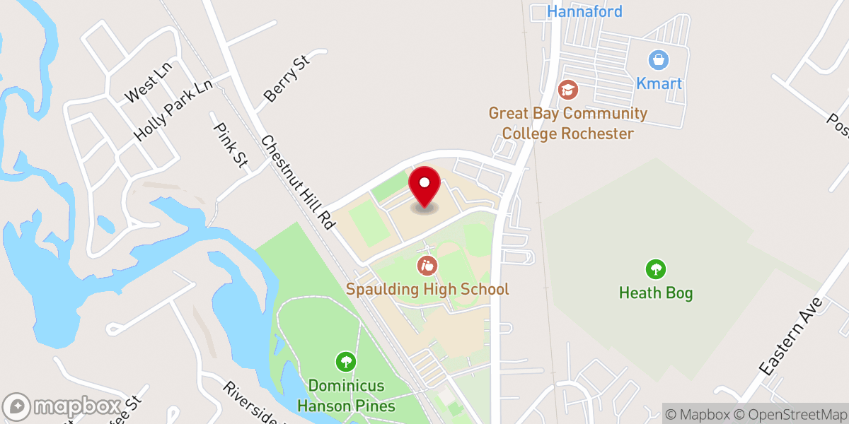 Map showing location of James W. Foley Memorial Community Center