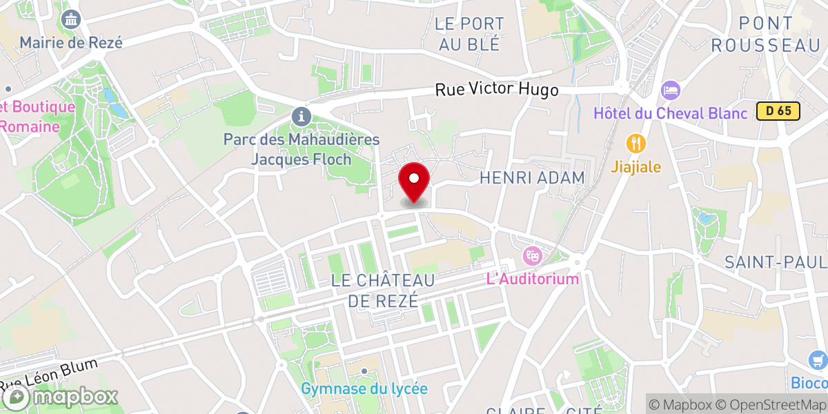 Map showing location of Église Protestante Évangélique de Rezé