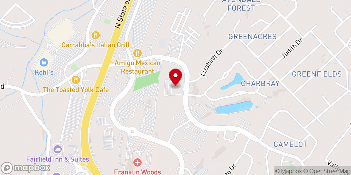 Map showing location of Westminster Presbyterian Church