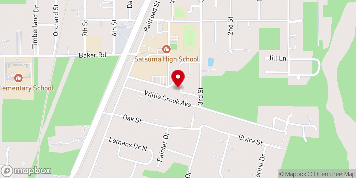 Map showing location of Sunlight Missionary Baptist Church