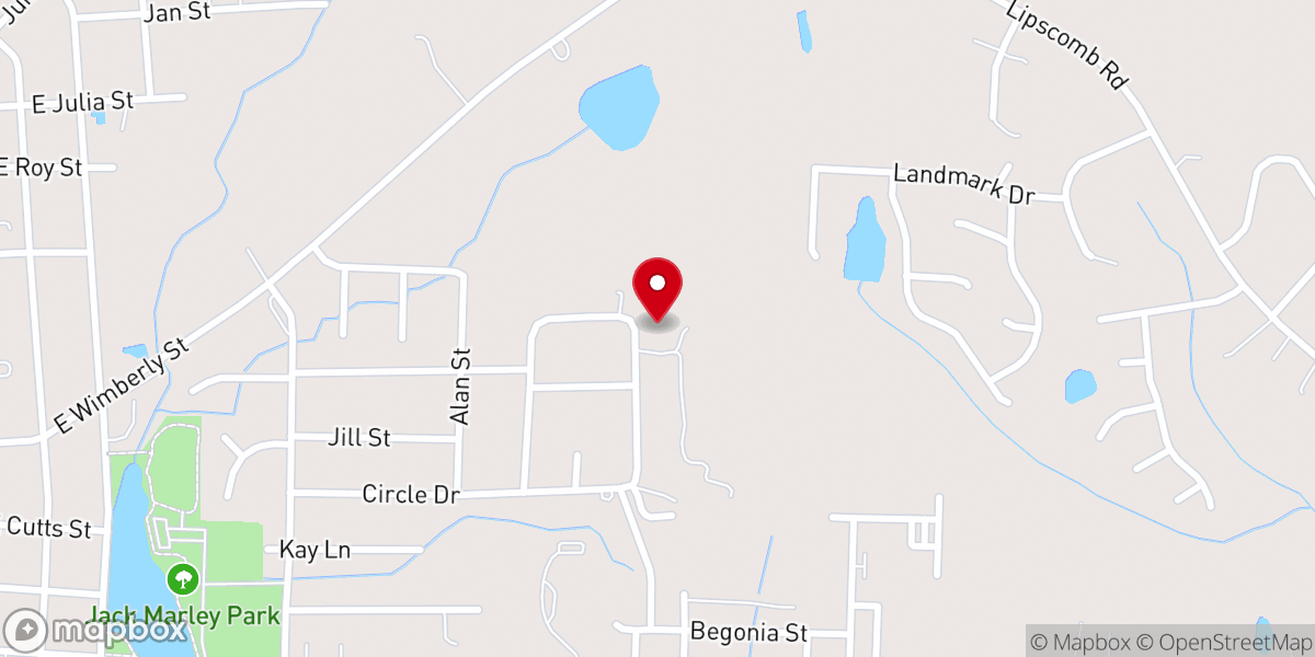 Map showing location of Angier Church of God