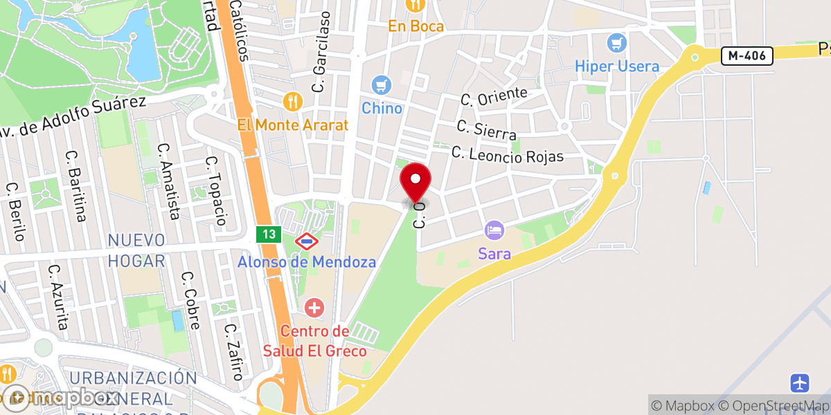 Map showing location of Ermita de San Isidro