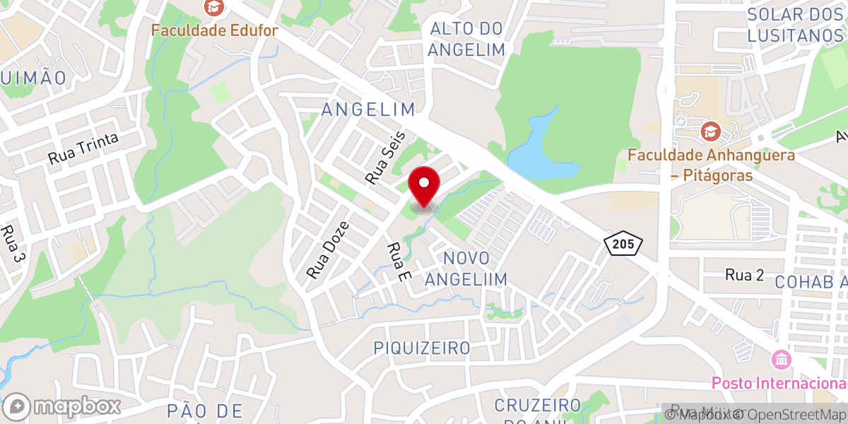 Map showing location of Igreja Batista do Angelim