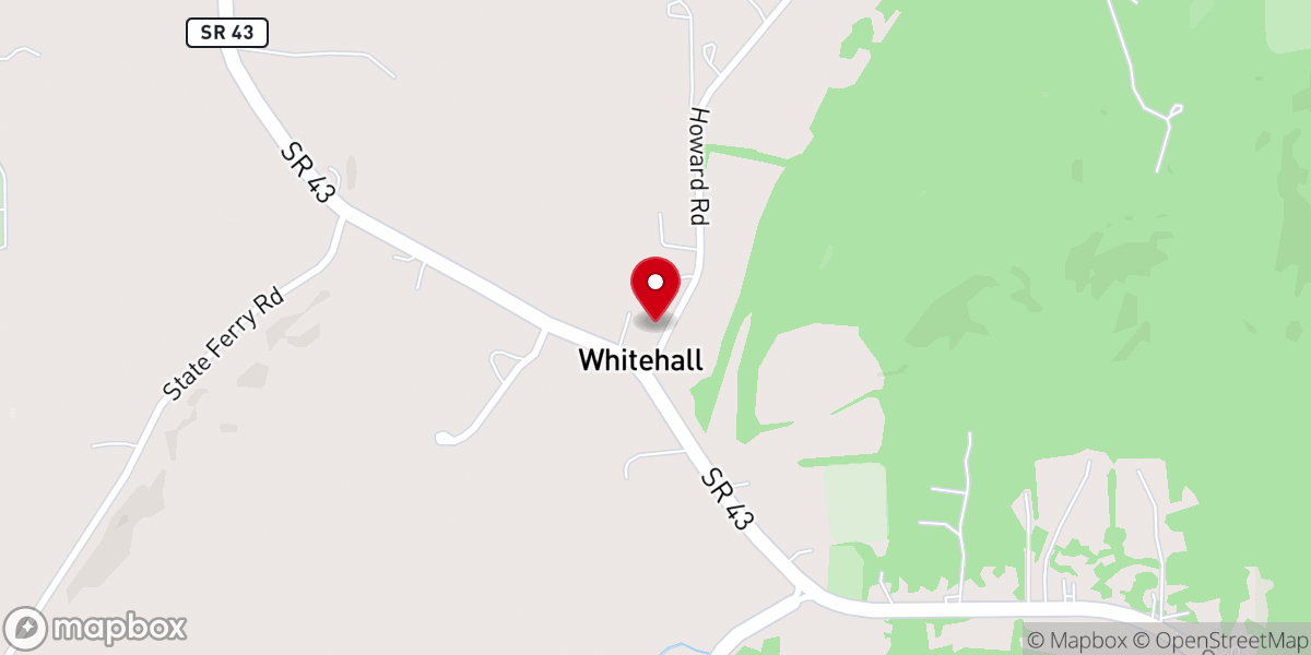 Map showing location of Whitehall Holiness Church