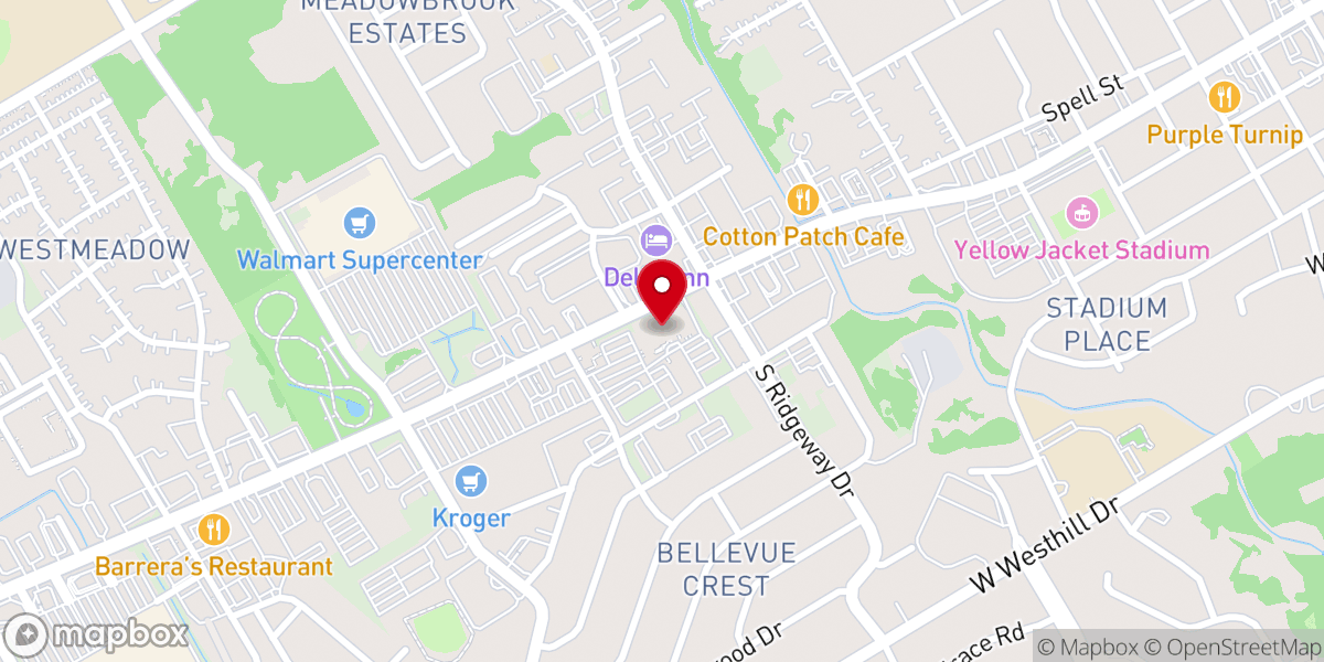 Map showing location of Cleburne Conference Center