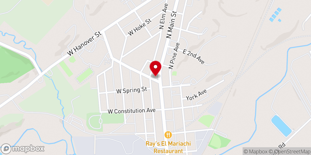Map showing location of Sacred Heart Catholic Church