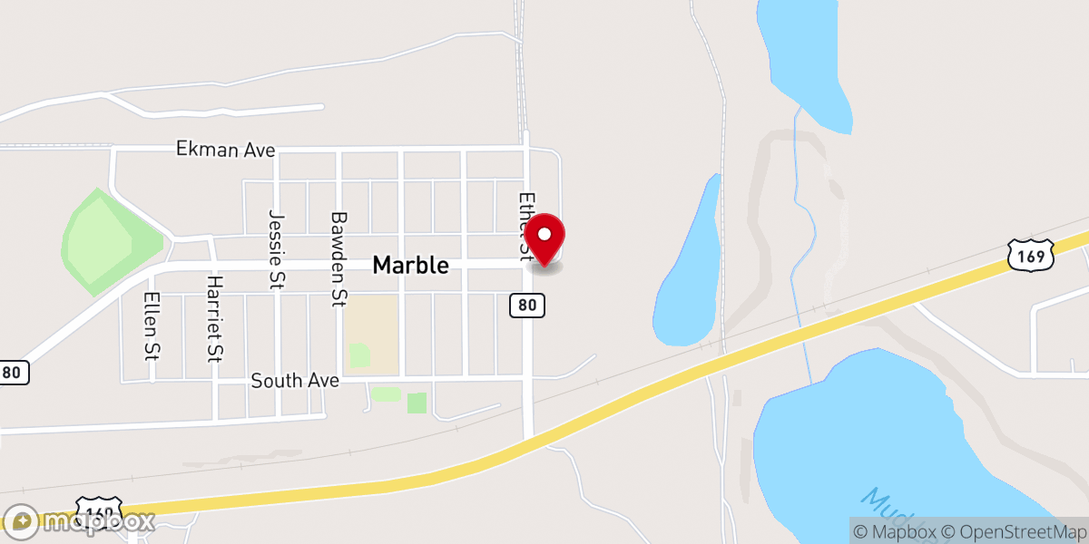 Map showing location of Grace Lutheran Church