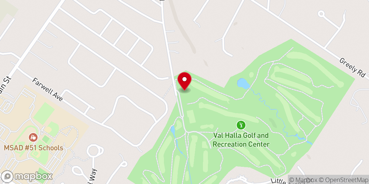 Map showing location of Val Halla Golf & Recreation