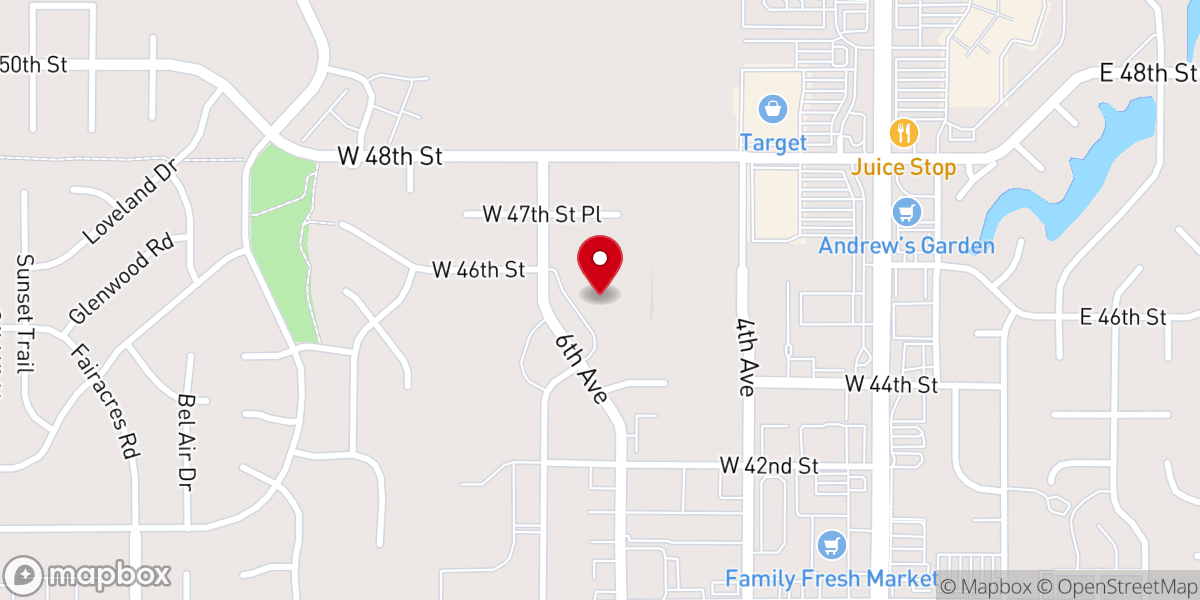 Map showing location of First Presbyterian Church