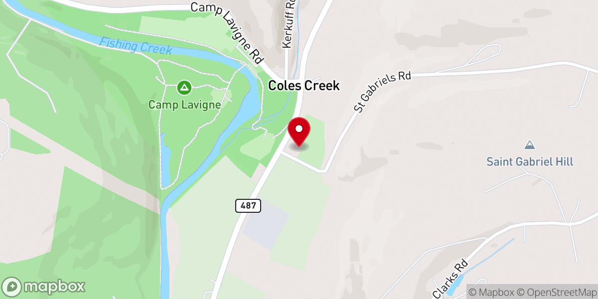 Map showing location of St. Gabriel's Church