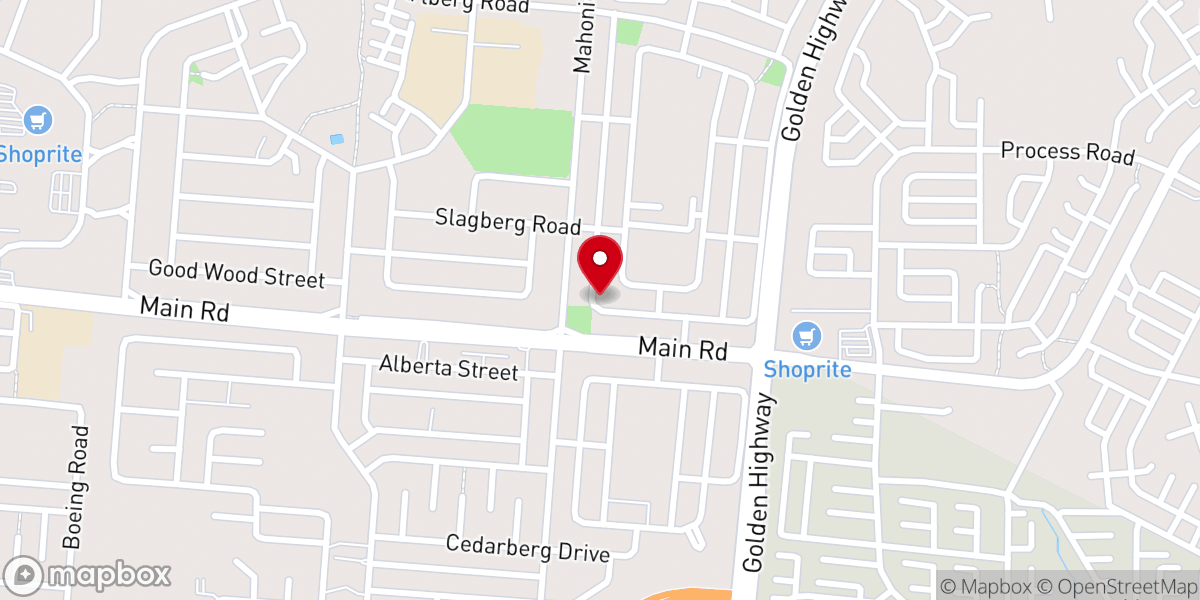 Map showing location of St. Andrews Methodist Church